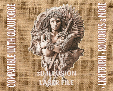 Valkyrie 3d illusion & laser-ready files - 3DWave.us